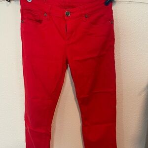 Kut from the Kloth Red Skinny Jeans Bold Fashion